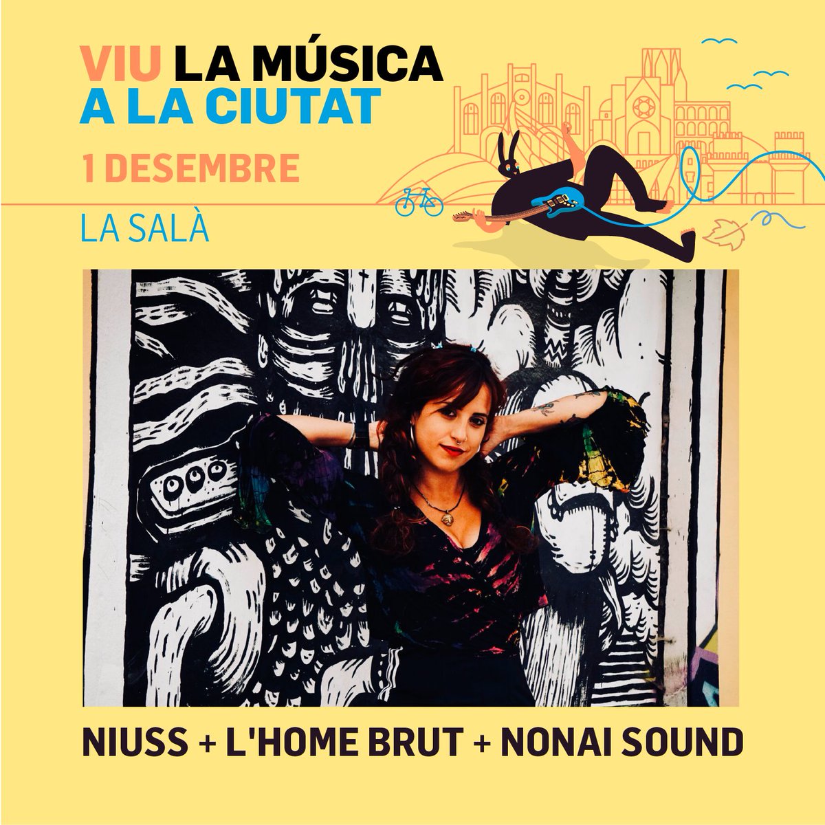 MUSICAPROCV (@musicaprocv) on Twitter photo 🎸 Triple concert al cicle #ViuLaMúsicaEnLaCiutat!
⚡️ <a href="/niussmusic/">N I U S S</a> + <a href="/LHomeBrut/">L'Home Brut</a> + <a href="/NonaiSound/">Nonai Sound</a> a <a href="/lasalavalencia/">La Salà</a> ⚡️ Ho passarem en gran!
🗓 1 Desembre
🎫 Entrada gratuïta 🎸 Triple concert al cicle #ViuLaMúsicaEnLaCiutat!
⚡️ <a href="/niussmusic/">N I U S S</a> + <a href="/LHomeBrut/">L'Home Brut</a> + <a href="/NonaiSound/">Nonai Sound</a> a <a href="/lasalavalencia/">La Salà</a> ⚡️ Ho passarem en gran!
🗓 1 Desembre
🎫 Entrada gratuïta