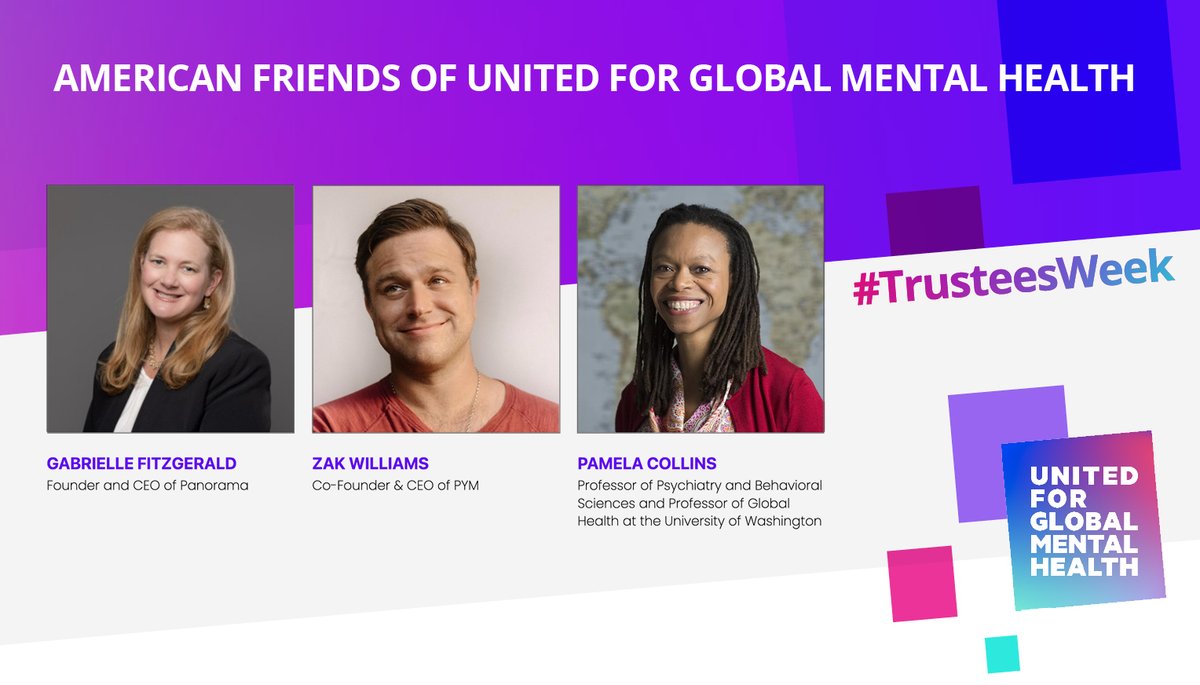 UnitedGMH's tweet image. We are overseen by two groups of trustees who bring a range of expertise from around the world by supporting our work and ensuring we are making progress against our goals for better #mentalhealth for all.

We would like to thank them for all their efforts 

#TrusteesWeek2022