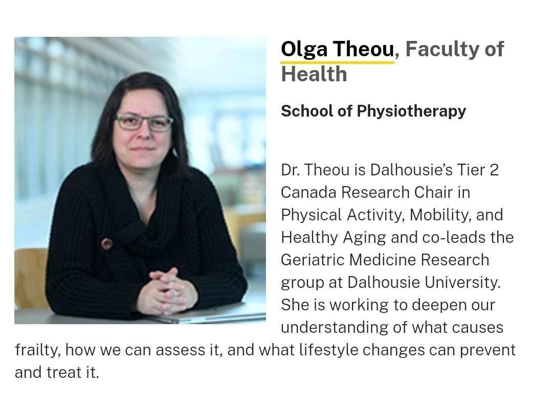 Congratulations to our own <a href="/olga_theou/">Olga Theou</a>, one of four recipents of the President’s Research Excellence Award for Emerging Investigators at the <a href="/DalhousieU/">Dalhousie University</a> Legacy Awards ceremony held earlier this week. 👏🏅👍
<a href="/DalHealth/">Dal Health</a> @research_Dal <a href="/NSHealthHub/">Nova Scotia Health Innovation Hub</a> 
dal.ca/news/2022/11/0…