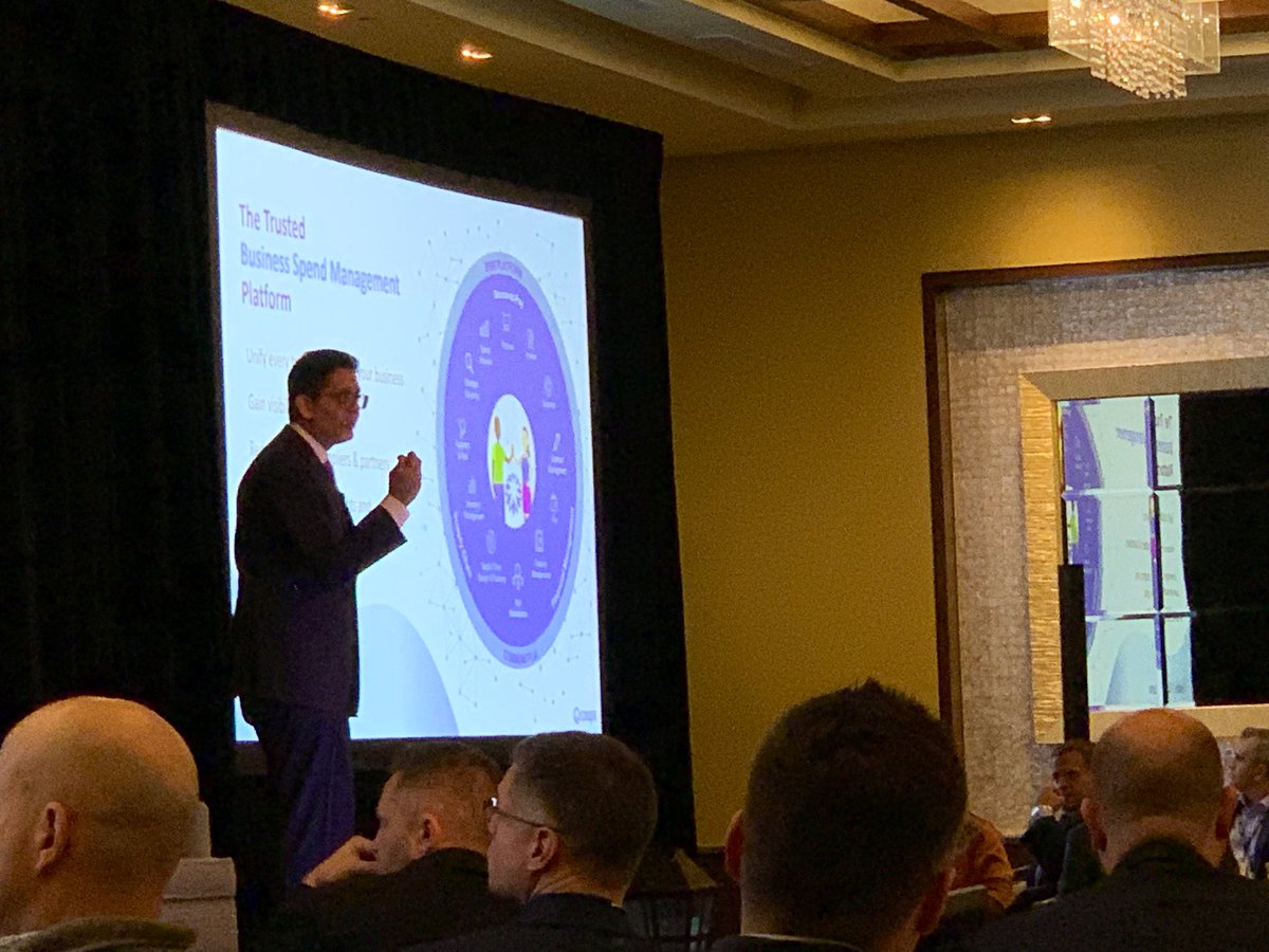 At the @Coupa NYC Executive Summit to hear @chandarp & our customers share stories of innovation and success. “It’s easy to be pessimistic right now. But we’re bullish about the future. We’re bullish about our customer community.” #coupaproud #bsm #innovation