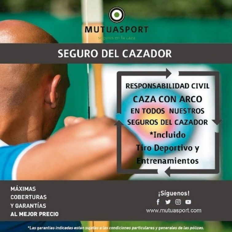 #repost ... <a href="/Mutuasport/">MUTUASPORT</a>
Con el seguro del cazador, cubrimos la Responsabilidad Civil de la caza con arco, incluyendo el tiro deportivo y entrenamientos. 
¡Consúltanos!
mutuasport.com/seguros/seguro…