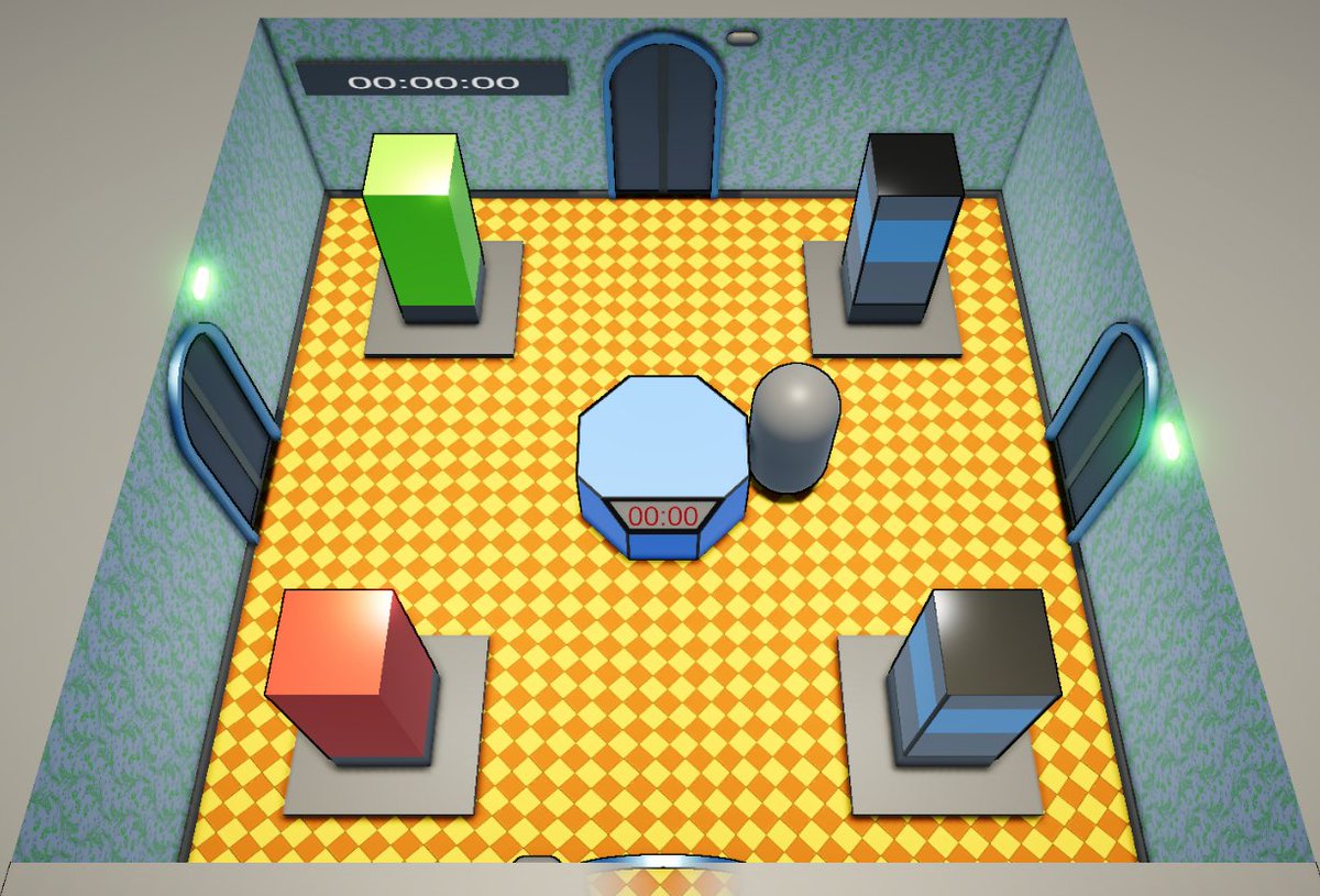 Trying to find the visuals that would make me happy is hard 😅
Cartoon outlines and NES color scheme feel quite good! Might change the floor and wall tho...

#gamedevelopment #cartoon #MadeWithUnity #NES