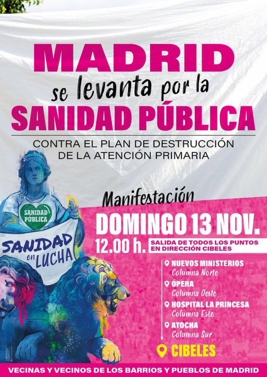 kontraeventos's tweet photo. Este domingo no puedes faltar  #MadridSeLevantaEl13 Desde la Plataforma por la #SanidadPublica de Villa de Vallekas nos sumaremos a la columna sur en Atocha. Quedada en el barrio, 11:20 en el andén del metro  Villa de Vallecas. https://t.co/7R2sQUoLB2