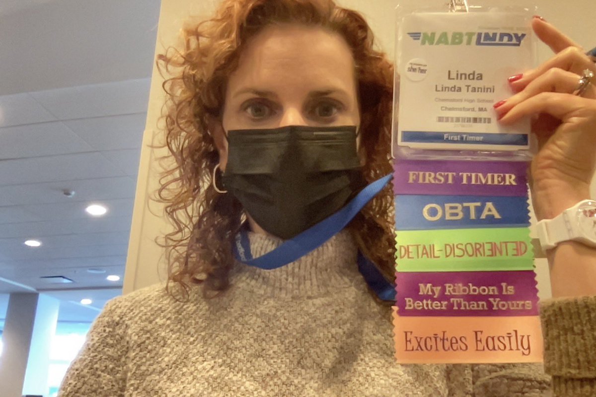 At NABT in Indianapolis.  Can I just say, that these are my people?  Enjoy the different ribbons that I can choose for my badge.