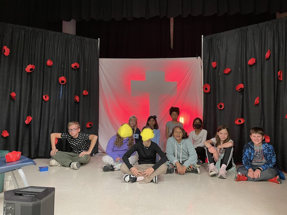 <a href="/MrsHickey3/">Kelly Hickey</a> <a href="/SettlersGreenPS/">Settler's Green PS</a> our Production Crew has created a beautiful set for our Remembrance Day Ceremony tomorrow.  So proud of their hard work!!