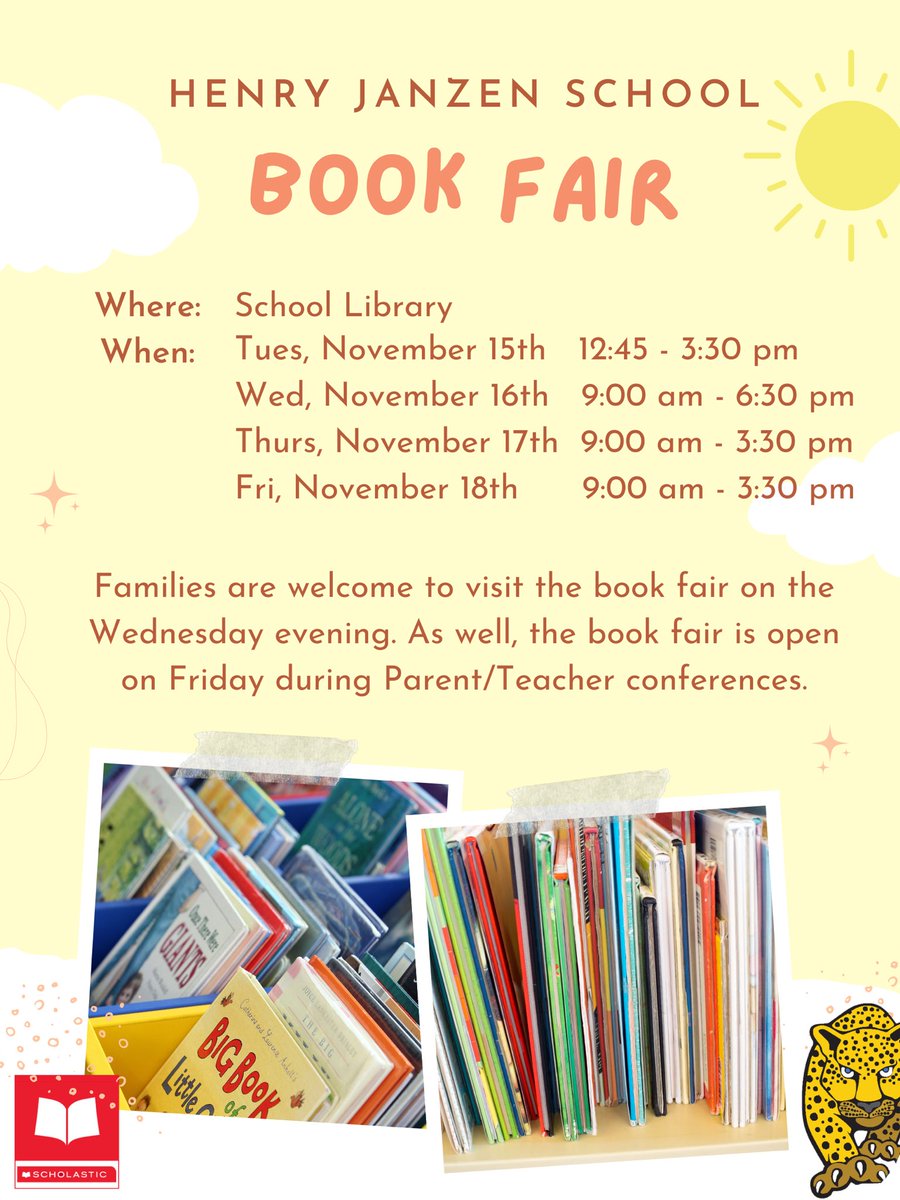 Don't forget about the book fair this week!