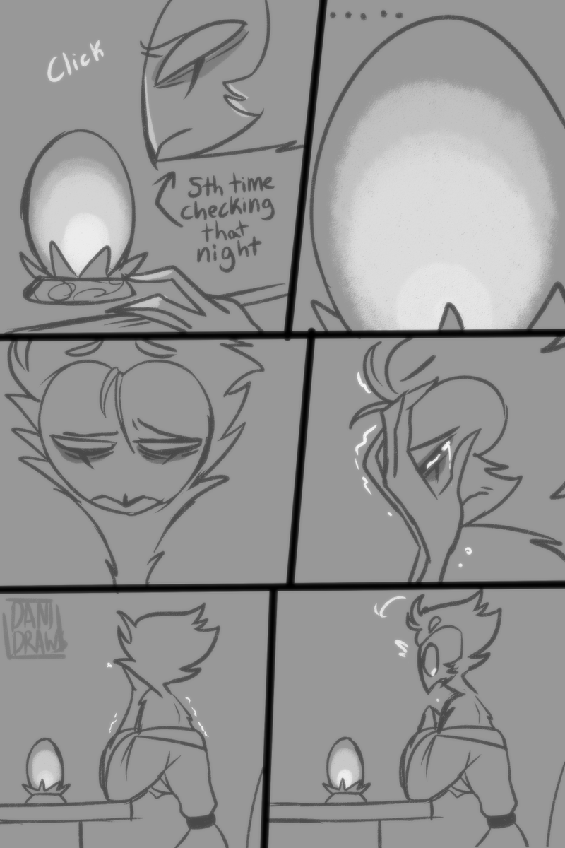 DaniDraws666's tweet photo. Hmm....🤔🐣🐣❓ #Stolitz #HelluvaBoss https://t.co/jQkXYq9iQk
