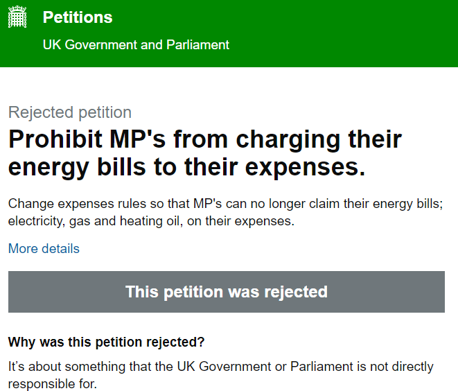 LucyWoodslucy70's tweet image. 316 MPs claimed their utility bills on expenses last year, with some members claiming more than £3,000 to cover their utilities.   Please retweet this if you think MPs should pay for their own gas and electric.