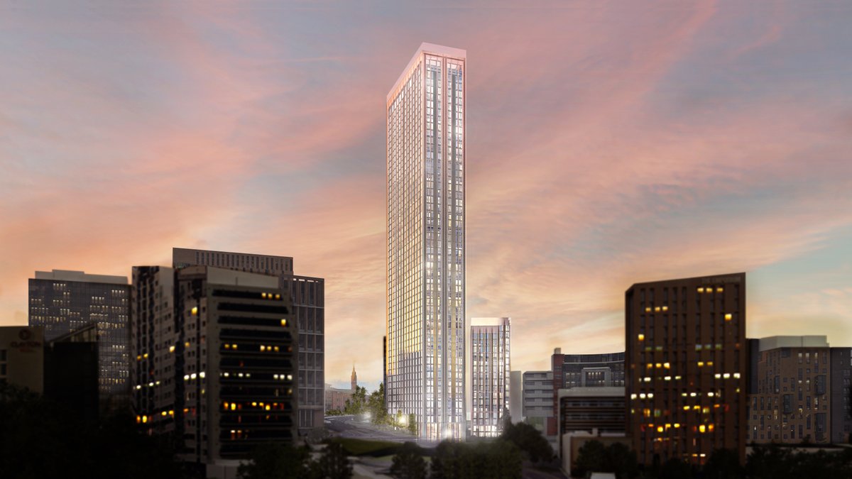 weedonarch's tweet photo. Excited to be the delivery architect for this new skyscraper, a #landmark building for Birmingham and the Midlands. One Eastside comprises two buildings – 16 + 51 storeys, 154 metres tall the larger tower will be the tallest BTR scheme outside of London. @CourtCollab #skyscraper https://t.co/NDWr9HOpbH