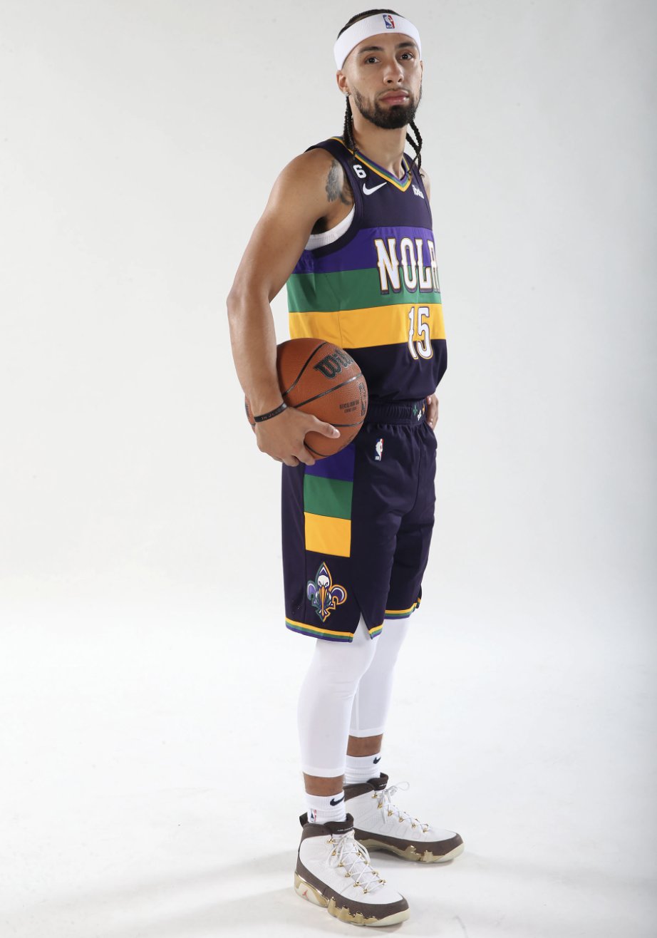 New Orleans Pelicans Mardi Gras uniforms