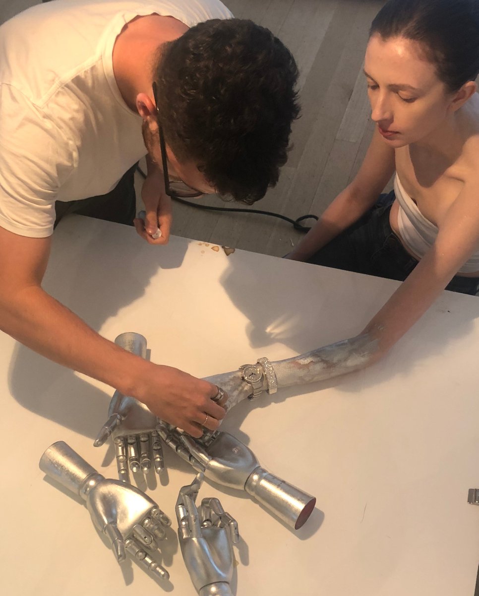 KLUTCHSTUDIO's tweet photo. #TBT and #BTS to that time we channeled our best #tinman for a @modernluxury high jewelry story! #wizardofjewels

#setlife #highjewelry #finejewelry #diamonds #jewelryphotography #bodypaint
#productphotography #jewelry #partsmodel #setlife #atedge https://t.co/I17sQutlny