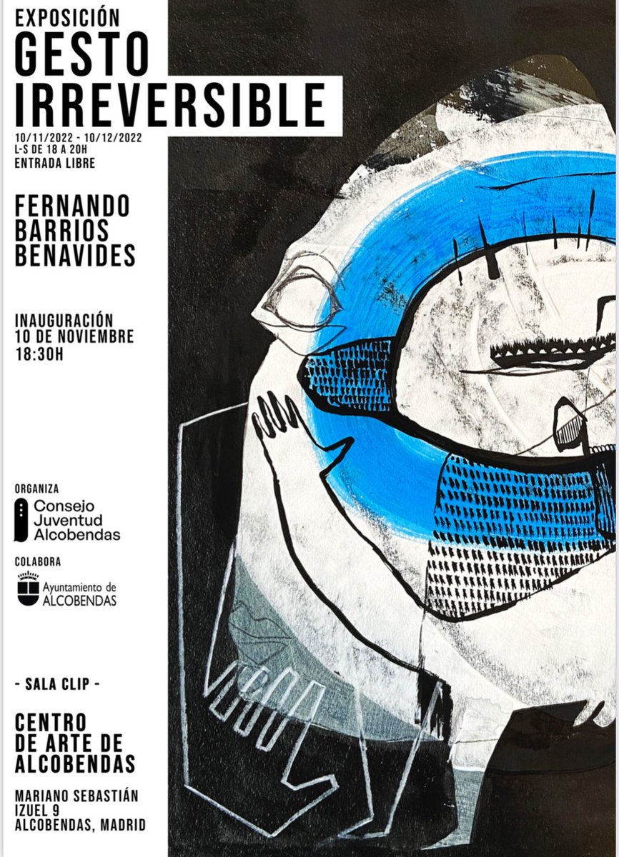 👍Nos vemos esta tarde en la primera exposición que se muestra en la Sala Clip, cedida a los jóvenes en el Centro de Arte de #Alcobendas 
Confiamos y apoyamos los proyectos de los jóvenes para atraer a otros, y acercarles a la #Cultura. 
<a href="/CJAlcobendas/">CJAlcobendas</a>