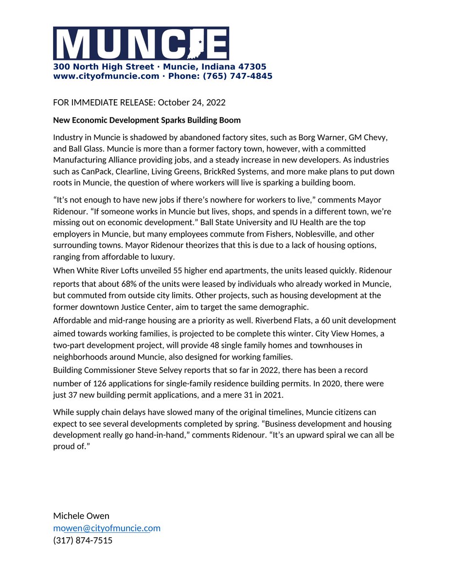 Today, we're grateful for new development! The building commissioner has approved a record number of single-family building permits this year, and even with Covid inflation, the previous two years were still above average.