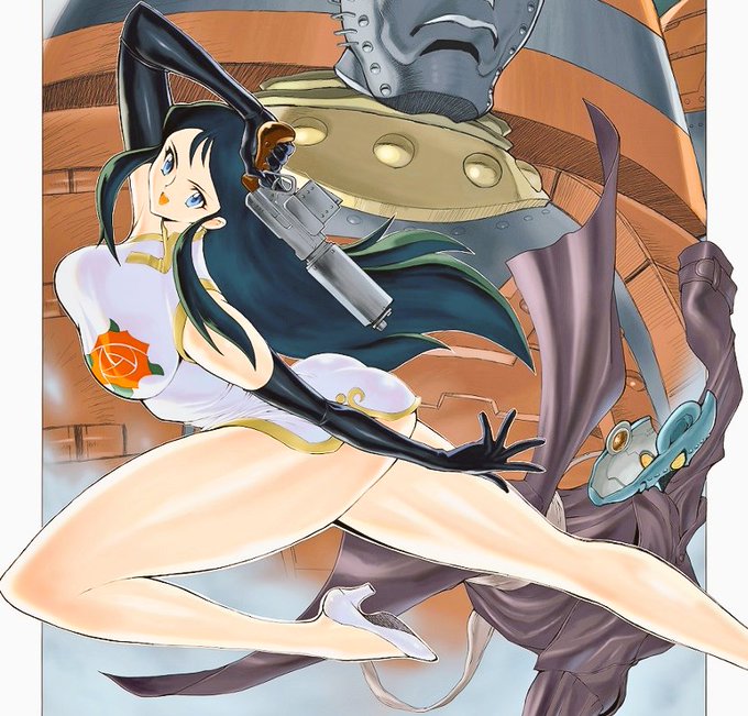 ホント銀鈴の銃くらいしか描いてなくて。
#いい銃の日 

やたらゴツくて重そうですが銀鈴に似合ってました。 