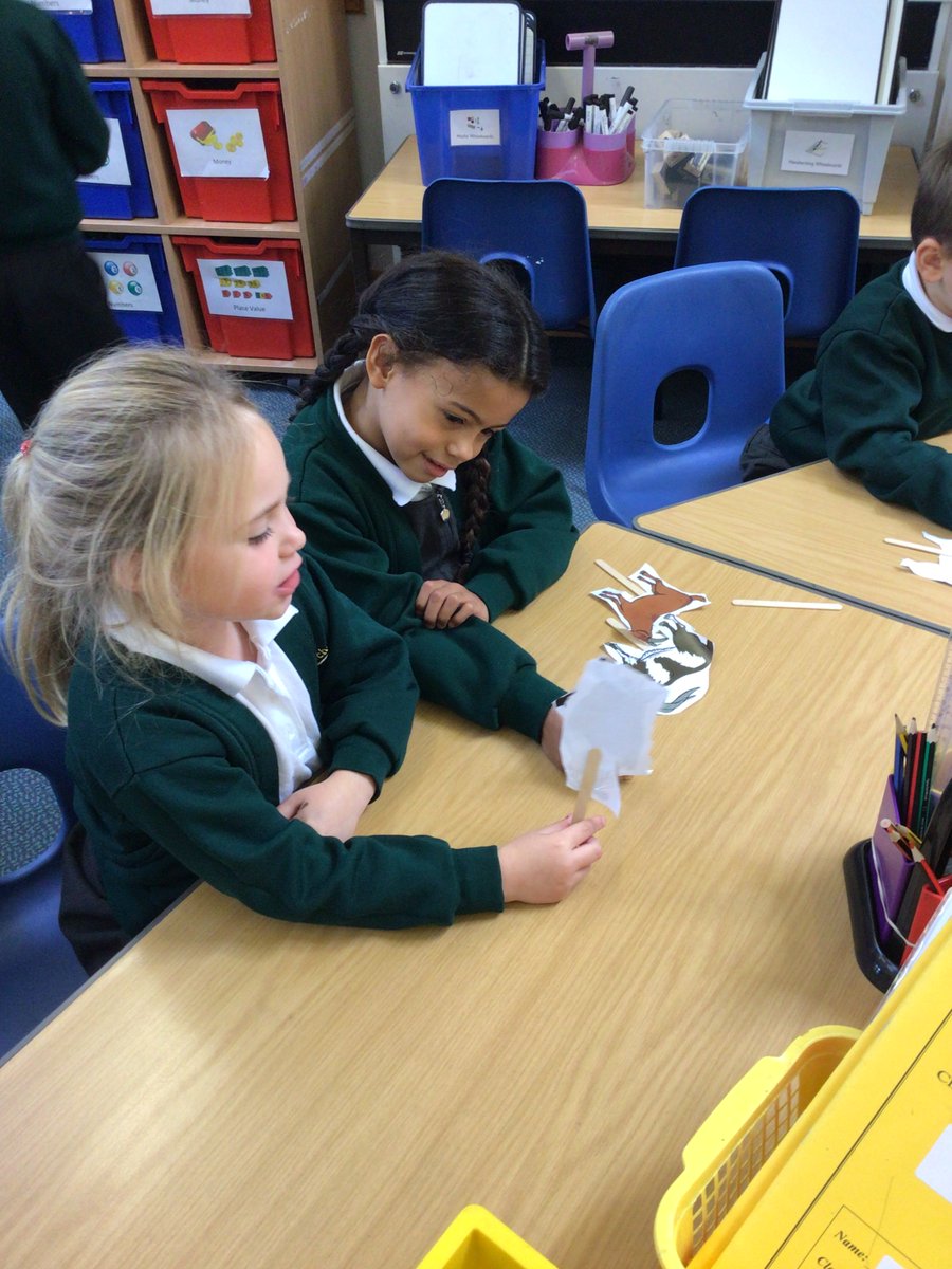 Year one have been learning, retelling and writing the story of The Billy Goats Gruff. This week we made stick puppets to support our retelling and roleplay.