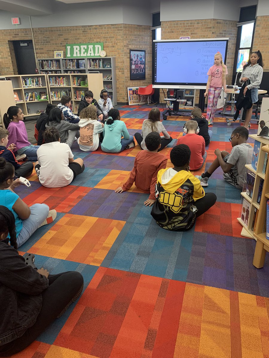 5th graders <a href="/BelcourtReport/">Robert Belcourt</a> leading what their social contract focus looks like and sounds like in the iCenter for today’s objectives. Great job 5th graders! <a href="/SheikoLarkin/">Ashleigh Larkin</a>