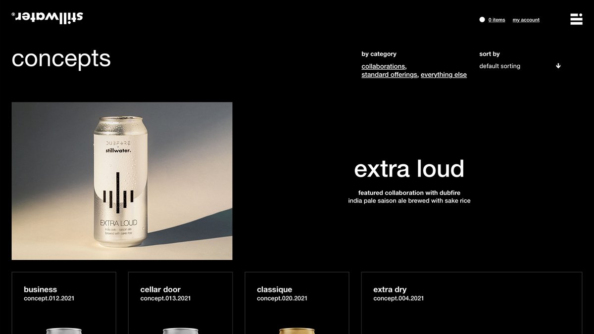 CommArts's tweet photo. WEBPicks: @drxlr redefines the standards for e-commerce with this website for equally individualistic craft beer brand Stillwater Artisanal. https://t.co/ZlP0gBVv4K https://t.co/2vmlrGdtm8