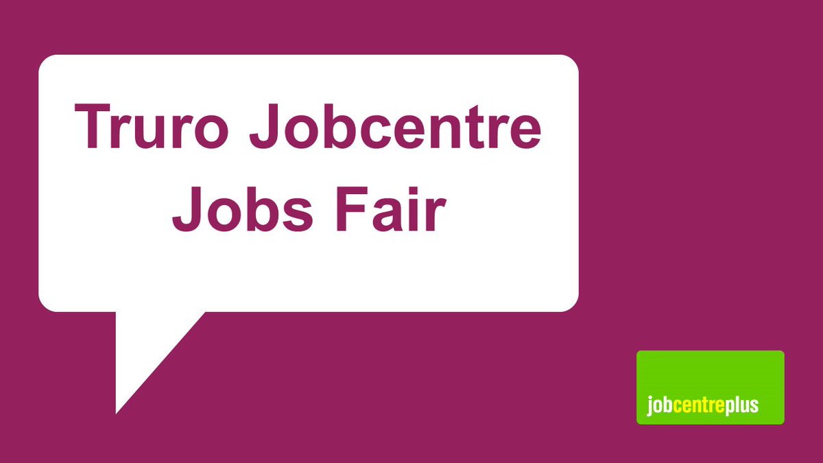 JCPinCornwall's tweet image. Looking for work in #Cornwall?

Come along to Truro Jobcentre Jobs Fair;

25 November 
10am until 13:00pm

Loads of employers covering various sectors.

Bring a CV. #CornwallJobs