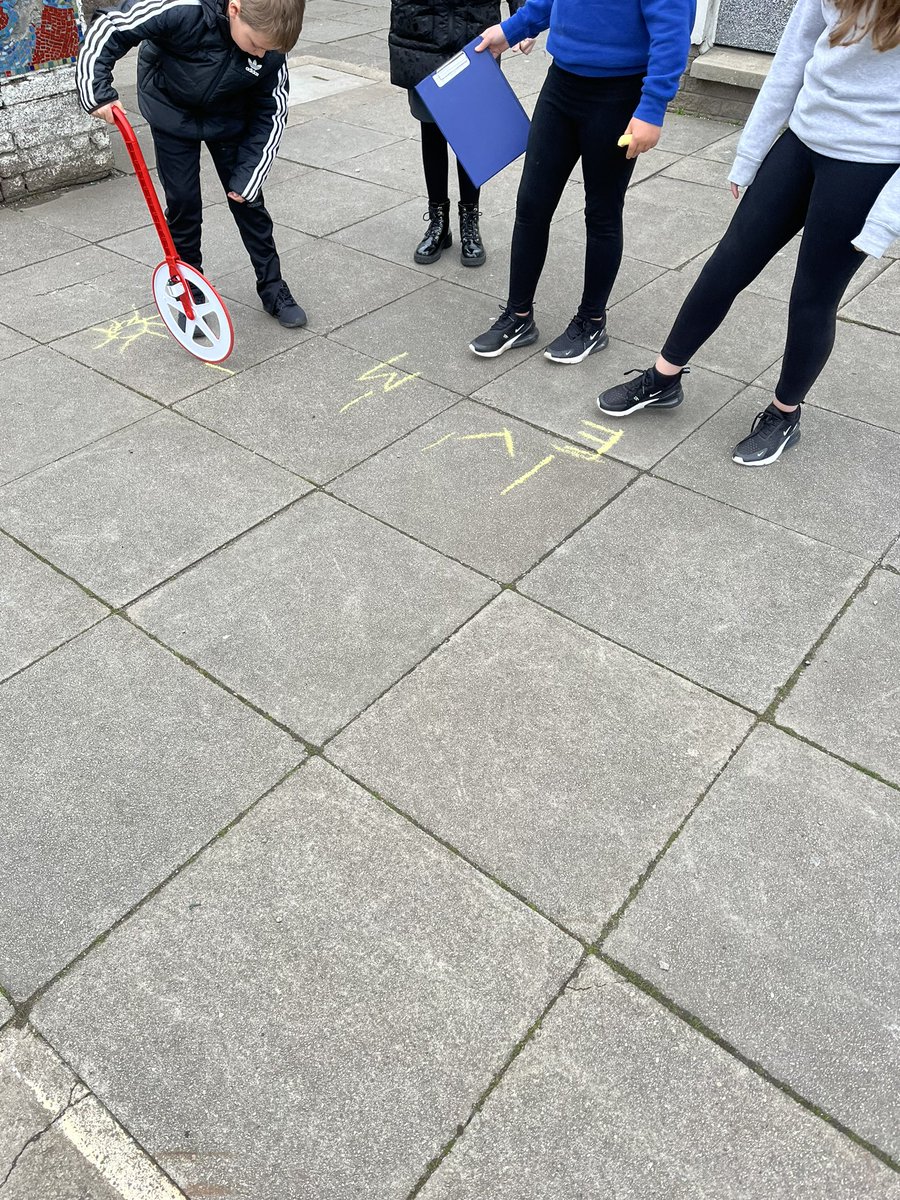 saraharkwell's tweet photo. P6A had a busy afternoon yesterday measuring a scale model of our solar system.  We measured our solar system on paper, then used a larger scale outside.  It was great to hear the mathematical language being used!  @Clerkhillschool Thanks @Mrs_C_Stephens for the idea!! https://t.co/14blclwIW2