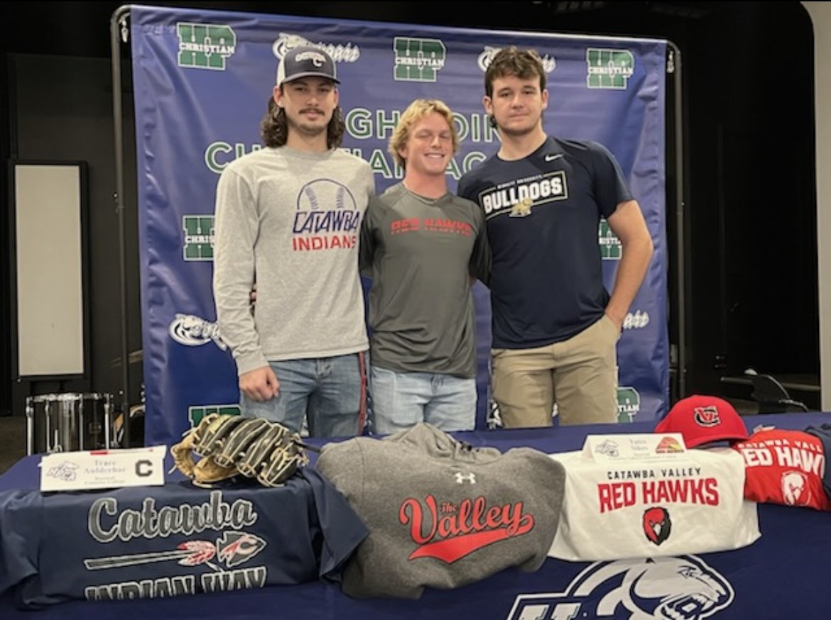 HP Christian Baseball (@hpca_baseball) on Twitter photo Signing Day for the Cougars! We had 3 players sign their LOI today. Congratulations to Trace Aufderhar, Dylan Story & Yates Sikes on their signing with Catawba, Wingate & Catawba Valley CC! <a href="/HPEmichael/">Michael Lindsay</a> <a href="/PrepBaseballNC/">Prep Baseball North Carolina</a> <a href="/TriadHSSports/">Triad HS Sports</a> <a href="/NCISAA1/">NCISAA</a> <a href="/bhallwfmy/">Brian Hall</a> #cougarpride Signing Day for the Cougars! We had 3 players sign their LOI today. Congratulations to Trace Aufderhar, Dylan Story & Yates Sikes on their signing with Catawba, Wingate & Catawba Valley CC! <a href="/HPEmichael/">Michael Lindsay</a> <a href="/PrepBaseballNC/">Prep Baseball North Carolina</a> <a href="/TriadHSSports/">Triad HS Sports</a> <a href="/NCISAA1/">NCISAA</a> <a href="/bhallwfmy/">Brian Hall</a> #cougarpride
