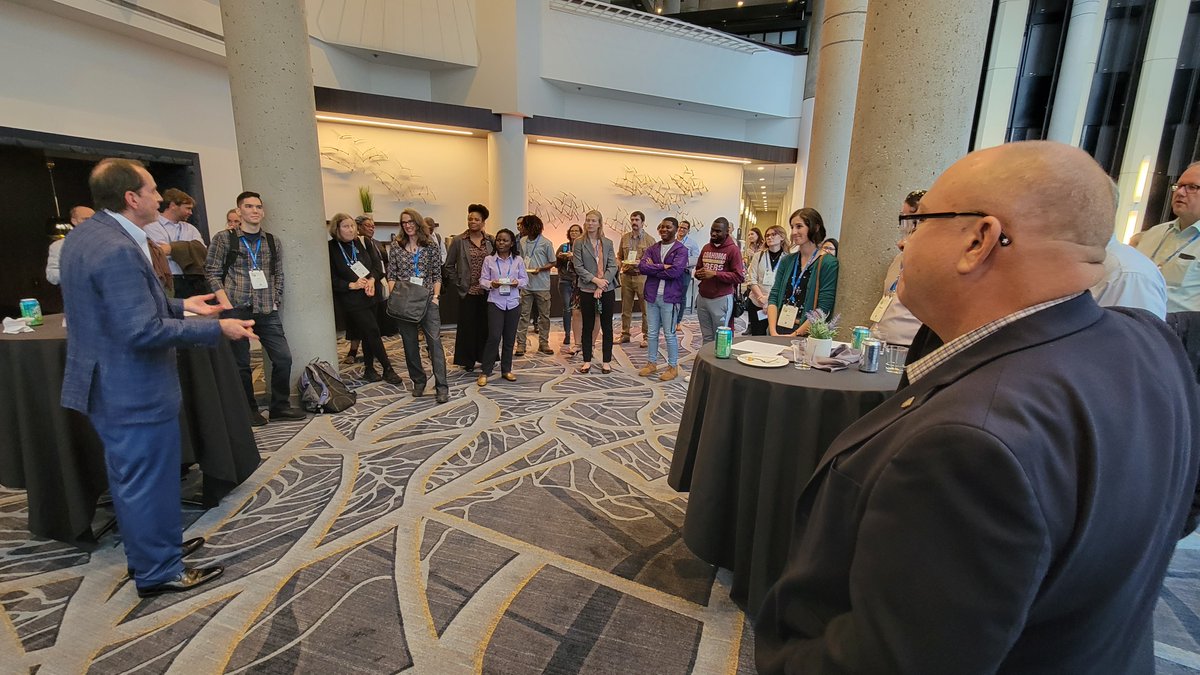 @soil_institute President and CEO, Dr. Wayne Honeycutt, addresses attendees during our Partnership Mixer at the @ASA_CSSA_SSSA #ACSmtg in Baltimore, MD.