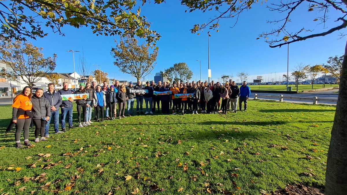 Fenergo's tweet image. 50+ colleagues from Dublin recently hiked around Howth to raise funds for @JackandJillCF. Thanks to everyone who joined, and our Facilities team for organising such a great day for an even greater cause! #LifeAtFenergo #UptheHill22
