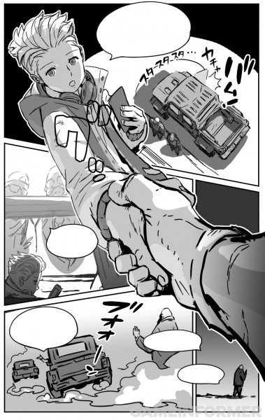 GAMEINFORMER さん@gameinformer で公開した漫画のラフはベンガスさん@bengasu によるものです。各話描かれる方が違うのでお楽しみに。https://t.co/z8GqXpY1mu 