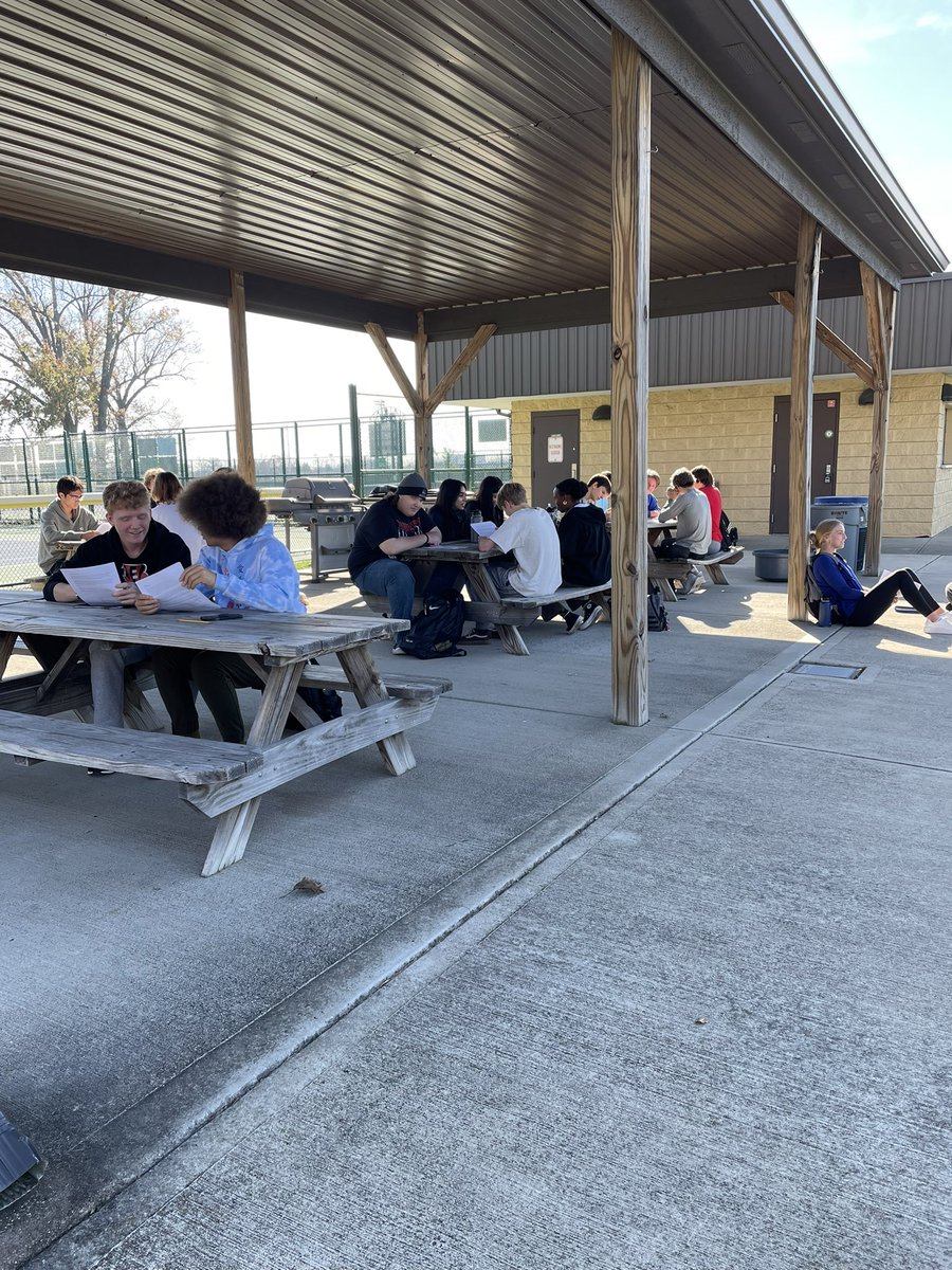 Bell 5 English 12 scholars are neither isolated nor confined while discussing Chekhov’s “The Bet.” <a href="/SycamoreHSEng/">SHS English Department</a> @TheAshleyWarren