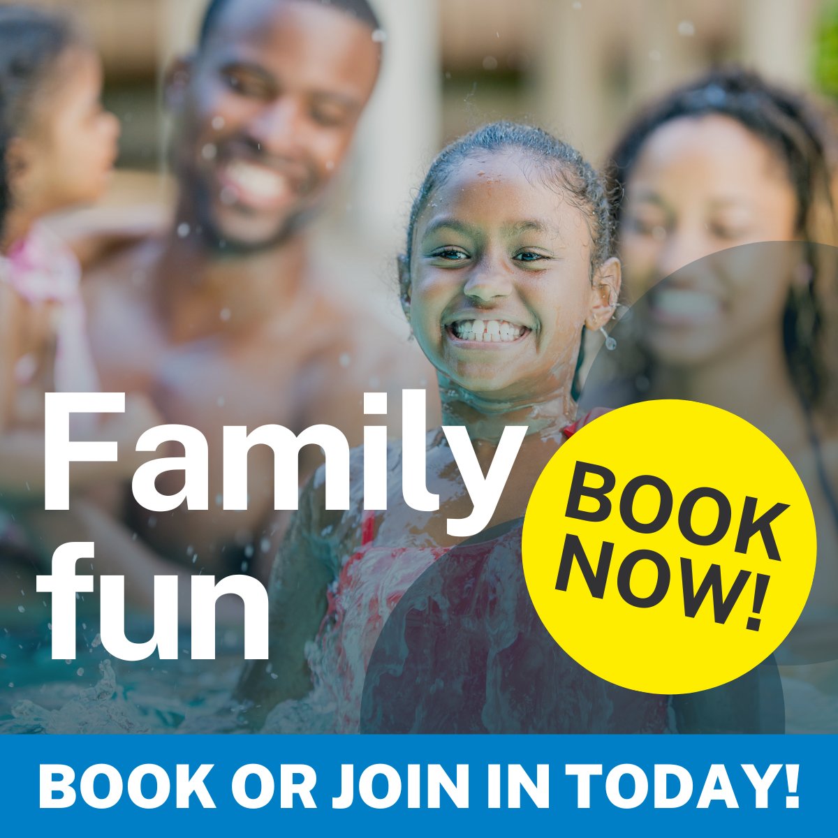 Don’t let the weekend slip away, get busy, get moving!
Get the family together, grab your swim suits and head down to visit us 🏃

We have spaces available in our swim sessions this weekend, book your spaces via the app today 📱 bit.ly/3Denc6f