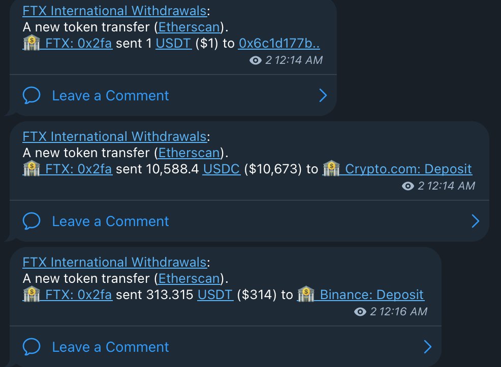 themlpx's tweet image. Seeing that FTX seems to have opened withdrawals, I&apos;ve created a alerts channel that&apos;ll send a telegram message whenever a transfer occurs 

Using @nansen_ai smart alerts ofc