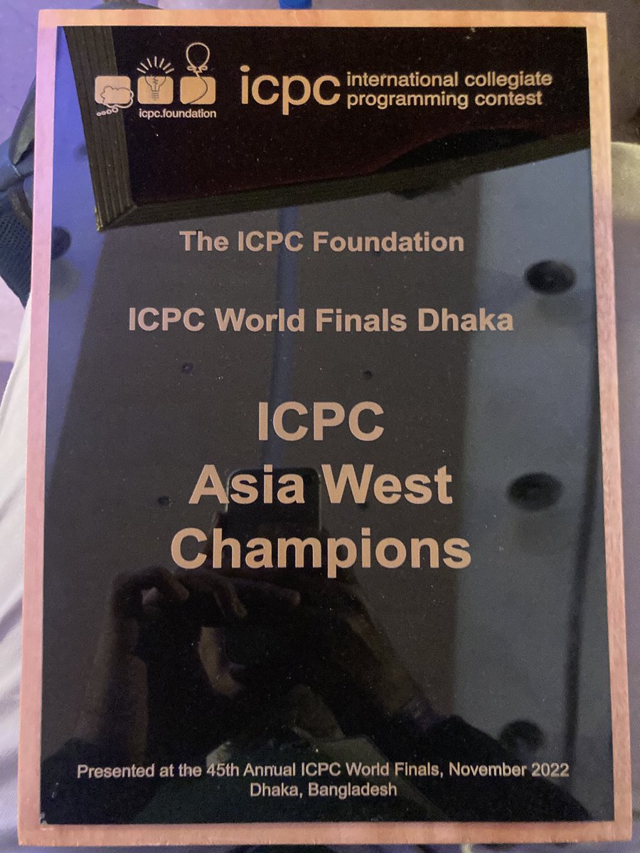 aryanc403's tweet image. “The last dance” gone right!
Retiring in style.

#icpcdhakawf
⁦@ICPCNews⁩ ⁦@ICPCNewsWF⁩  ⁦@Dragnoid99⁩