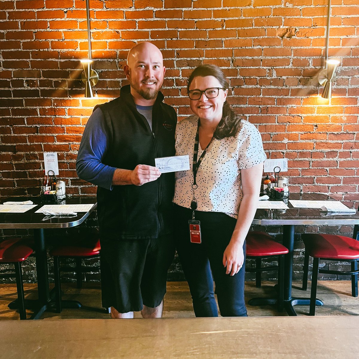We are so thankful to our friends at <a href="/UptownCafes/">Uptown Cafe</a>! Annually they donate a portion of funds raised from their kids menu sales from the past year. This year we are grateful to accept a $1500 donation - thank you!