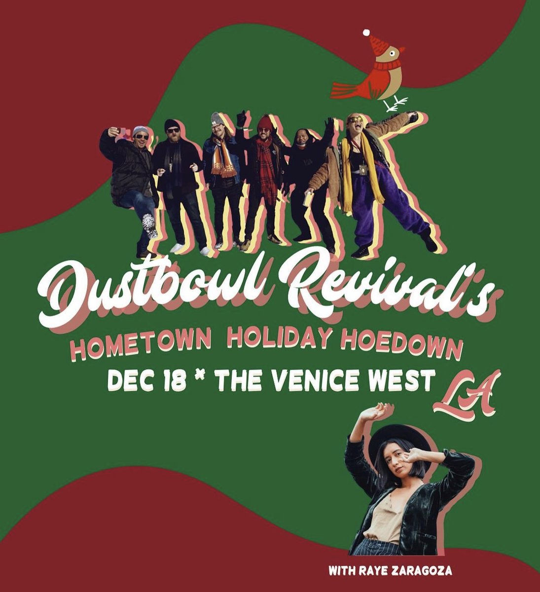 I'm joining @dustbowlrevival for the Hometown Holiday Hoedown on Dec. 18th! Show @ 8 pm at The Venice West! Grab your tickets here: dustbowlrevival.com/tour