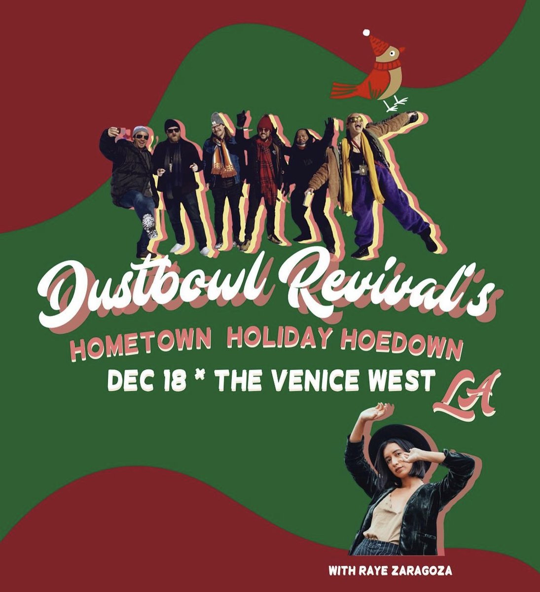 Raye Zaragoza (@rayezaragoza) on Twitter photo I'm joining <a href="/dustbowlrevival/">Dustbowl Revival</a> for the Hometown Holiday Hoedown on Dec. 18th! Show @ 8 pm at The Venice West! Grab your tickets here: dustbowlrevival.com/tour I'm joining <a href="/dustbowlrevival/">Dustbowl Revival</a> for the Hometown Holiday Hoedown on Dec. 18th! Show @ 8 pm at The Venice West! Grab your tickets here: dustbowlrevival.com/tour