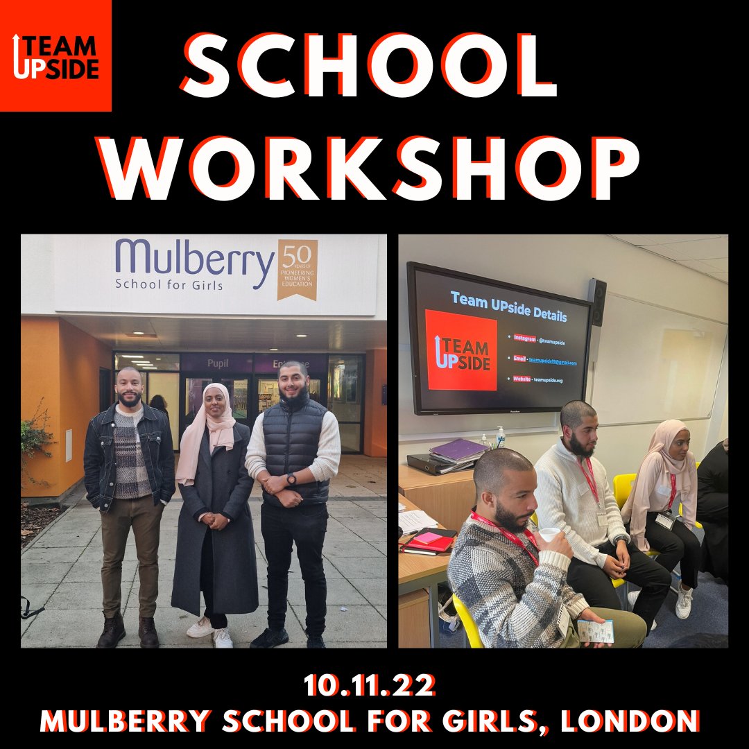 Team_UPside's tweet image. This week we delivered a school workshop at Mulberry School for Girls📍

We spoke with 15 Sixth-Form Students (who work with @Maslaha ) about how to make the most of their time in Year 12 and Year 13📈🏆

If you’d like us to speak at your school, please do email us📧