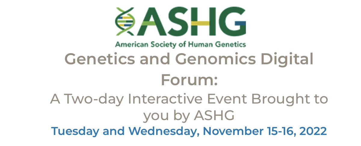 On Tuesday, November 15 #PacBio is participating in the ASHG Genetics and Genomics Digital Forum. Join us for exciting discussions at this interactive event! Learn more here: learning.ashg.org/ashgforumagenda

<a href="/GeneticsSociety/">ASHG</a>