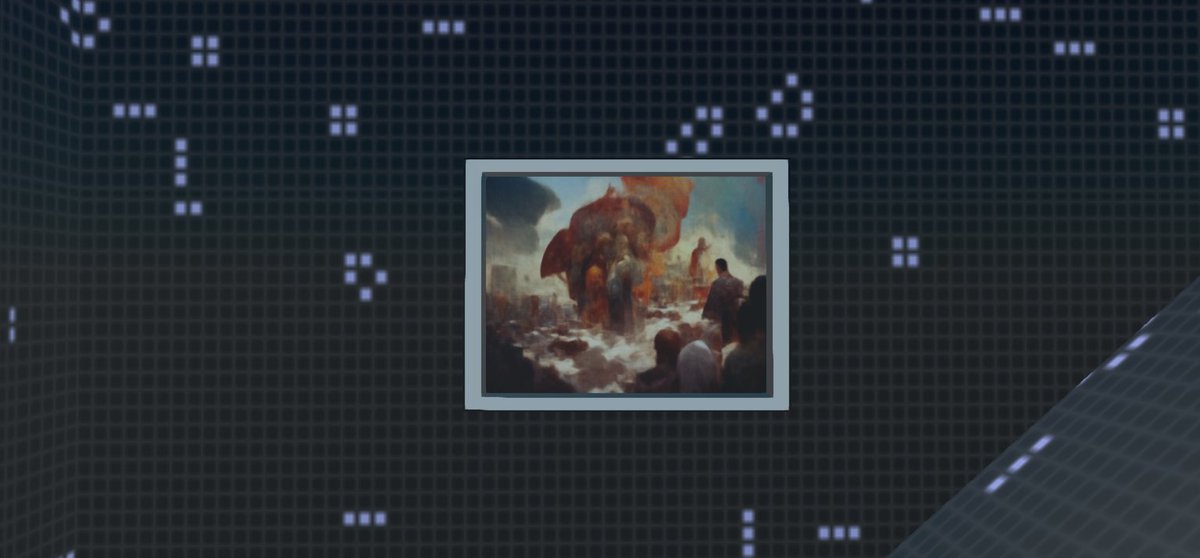 Gn fam´s, it´s just amazing to have my first artwork: "not definitive paradise" into the <a href="/tz1and/">tz1and</a> metaverse for sale (10 ed at 10 #XTZ} in the <a href="/gouuleu/">gouul</a> gallery at the place #207 : tz1and.com/explore?placei… 
#nabukodoro #tz1and #Metaverse #tezos #AIart #NFTs