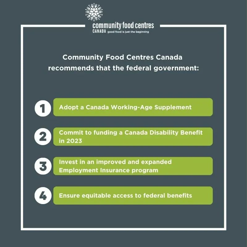 RightToFoodCA's tweet image. Millions of Canadians cannot afford to buy healthy, nourishing food.

We are calling on the federal government to act quickly and reduce poverty so everyone can afford the nourishing food they need.

Read our 2023 Pre-Budget Submission to learn more: buff.ly/3DBYBsj j
