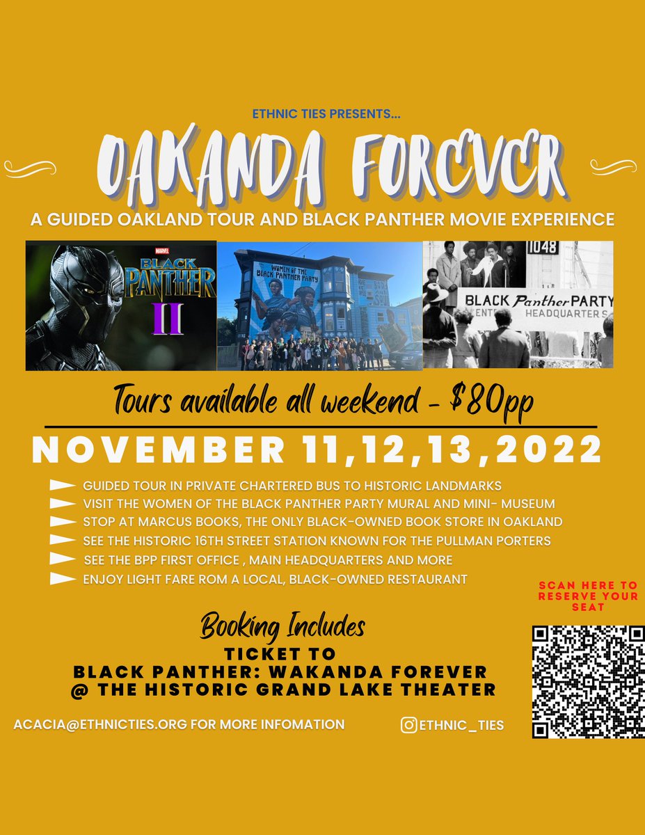 oiff's tweet image. oiff.org/2022/11/10/the…
Ethnic Ties in Association with The Oakland International Film Festival and The SF Black Film Festival; present Oakanda Forever!
Get Tickets Now:
eventbrite.com/e/black-oaklan…