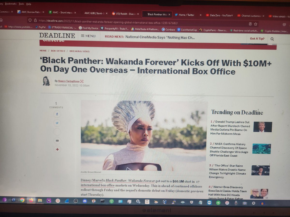 DataZero5's tweet image. Will #BlackPanther    do massive numbers at the box office? Q4 is looking good for #AMC stock