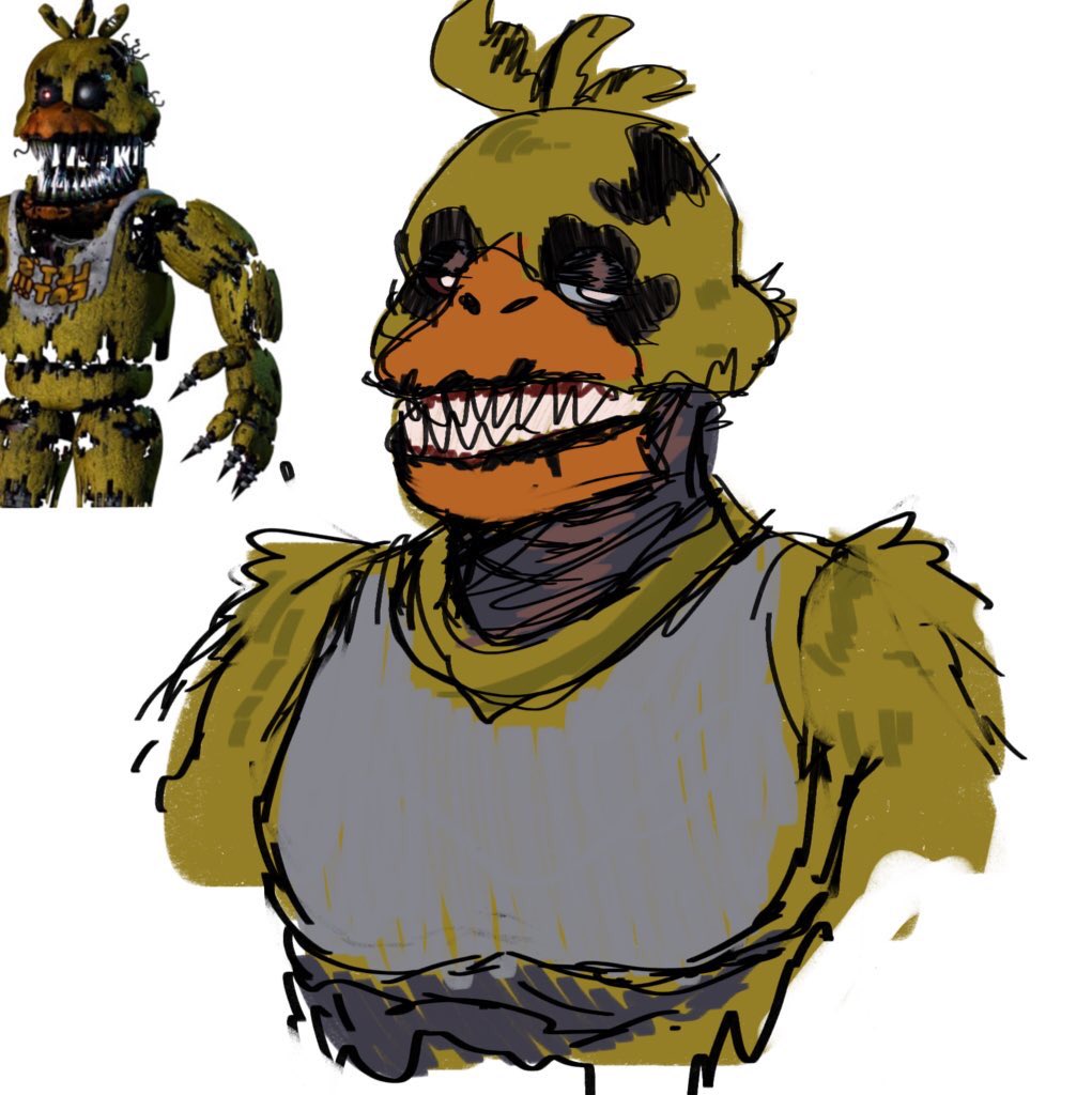 How to Draw Nightmare Chica  Five Nights at Freddy's 