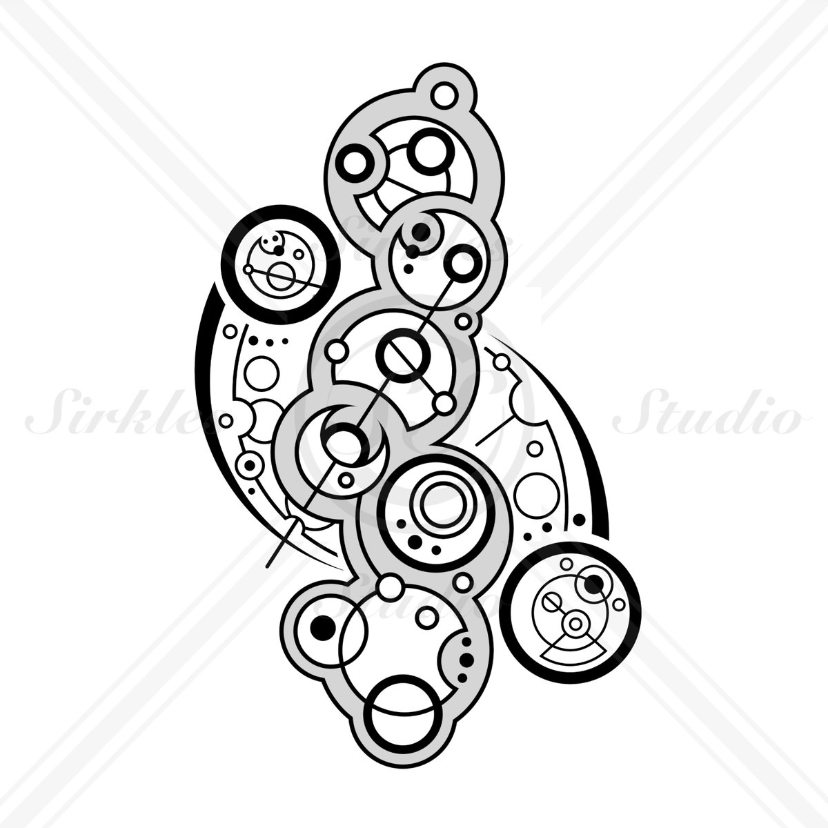 Frith09287740's tweet photo. Today I made this forearm tattoo saying "Through all of time and space" along with two names kinda orbiting it, and then the words 'love" and "always" as little decorations trailing behind the names. 

#gallifreyan #Doctorwhofanart #Doctorwho #tattoo #sirkles https://t.co/UY6eZM9ntY