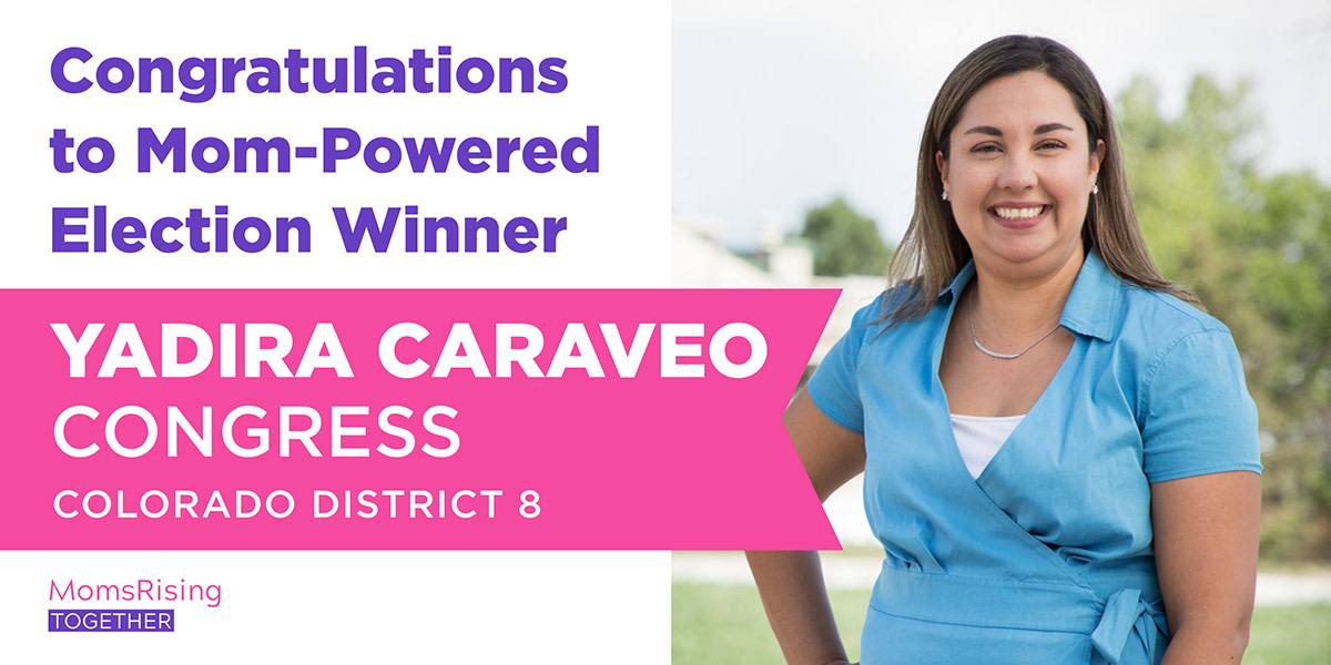 momspowertherun's tweet photo. WE DID IT! Congratulations to Mom-Powered Election Champion, Yadira Caraveo (@YadiraCaraveo) on winning the race for the 8nd Congressional District in Colorado. #MomsPowerElections #Election2022 #CO08 #MomsWIN https://t.co/phtHQiCjcB