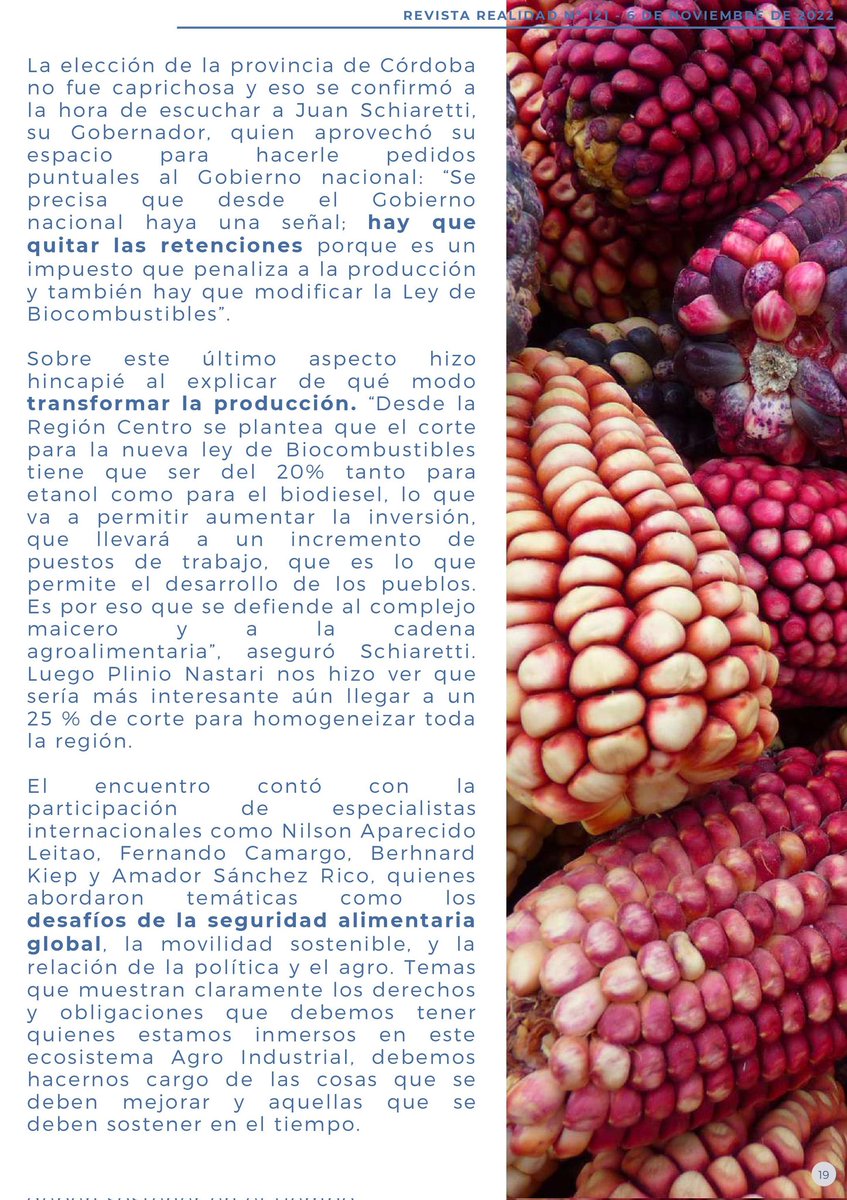 RealidadRevista's tweet photo. 🌱Cerramos esta edición de #Realidad con el artículo de Agenda Agro de la semana: "Tecnología, innovación, derechos y obligaciones: lo que dejó el Primer Congreso Internacional de Maíz"
✍️Por @pedrovigneau 

🔗Link de descarga de la revista:
https://t.co/Sd1EuMmefP https://t.co/vfFlybaVxs
