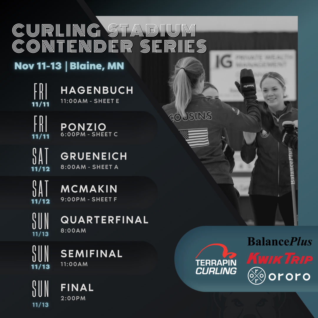 The #BearDen is back in action this weekend in Blaine, MN! Here’s our schedule for the weekend! The format is pool-play with playoffs on Sunday. 

Each sheet is live-streamed on the FSCC YouTube page - link in bio!