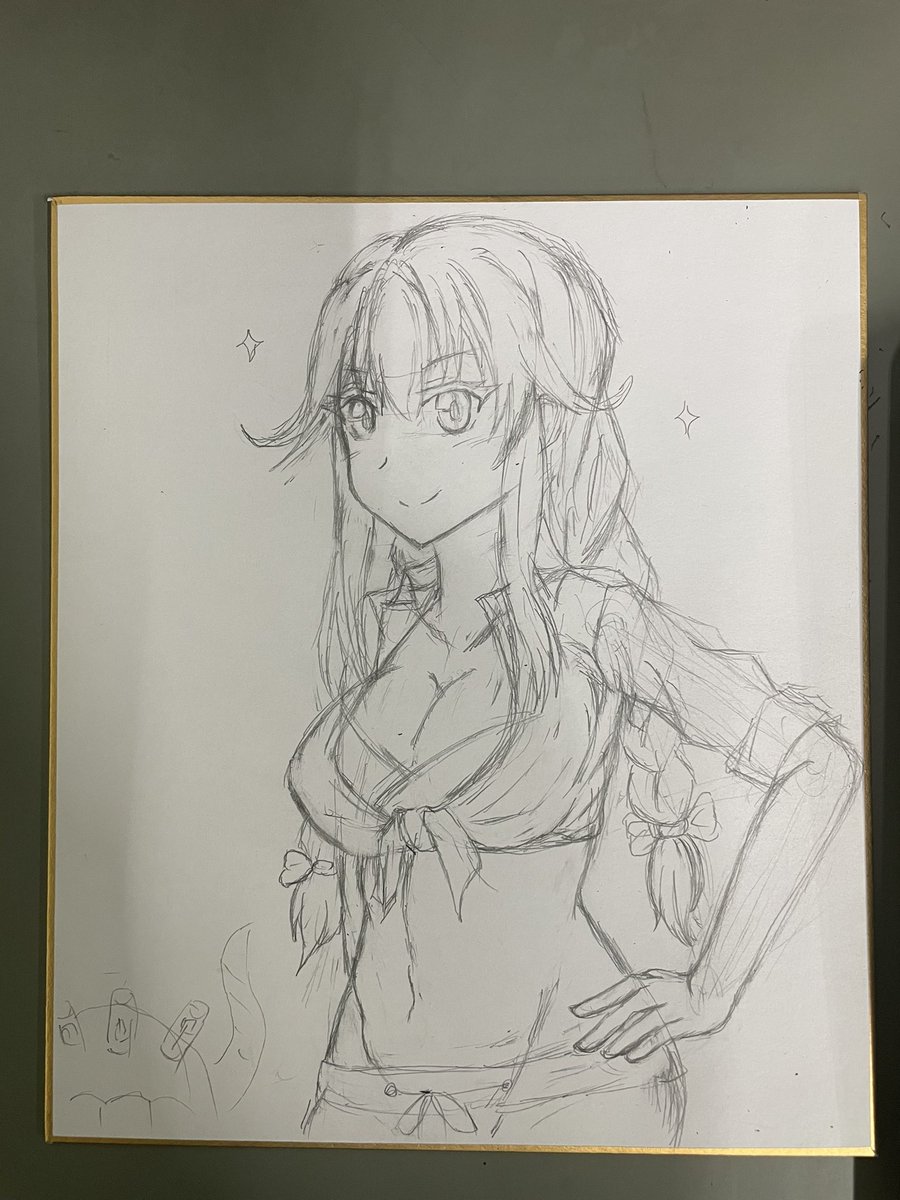 夜勤の休憩時間に描いていた健全艦娘三銃士(当社比)の1人、某最新鋭軽巡の2番艦。

少し寝かせます。 