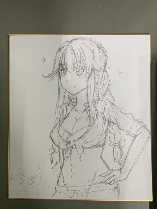 夜勤の休憩時間に描いていた健全艦娘三銃士(当社比)の1人、某最新鋭軽巡の2番艦。

少し寝かせます。 