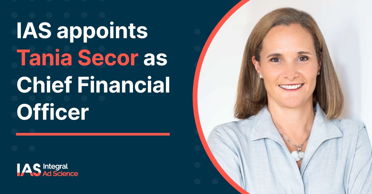 Excited to welcome Tania Secor as @integralads's new Chief Financial Officer (CFO). Tania’s 25 years of financial leadership will be invaluable as we continue our global expansion. Welcome to the team, Tania! integr.al/3fW9GN6