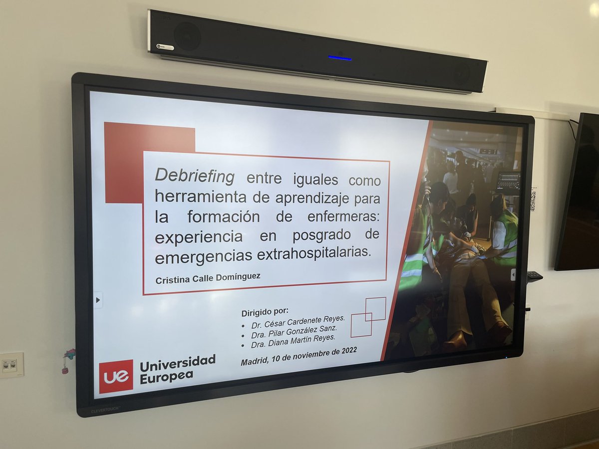 Hoy tenemos una nueva enfermera Doctora!!  No puedo estar más orgullosa de haber CoDirigido esta tesis con tanto talento junto a <a href="/Pilar_Gon_San/">Pilar González Sanz</a> y <a href="/CCardeneteReyes/">César Cardenete Reyes</a>.  Enhorabuena Dra. <a href="/Ccalledo/">Cristina Calle</a> !! #simulacionclinica <a href="/Javier_morill/">Javier Morillo</a> <a href="/RauLopezPinas/">Raúl López Piñas</a> <a href="/AntonioBorrella/">Antonio B.</a>