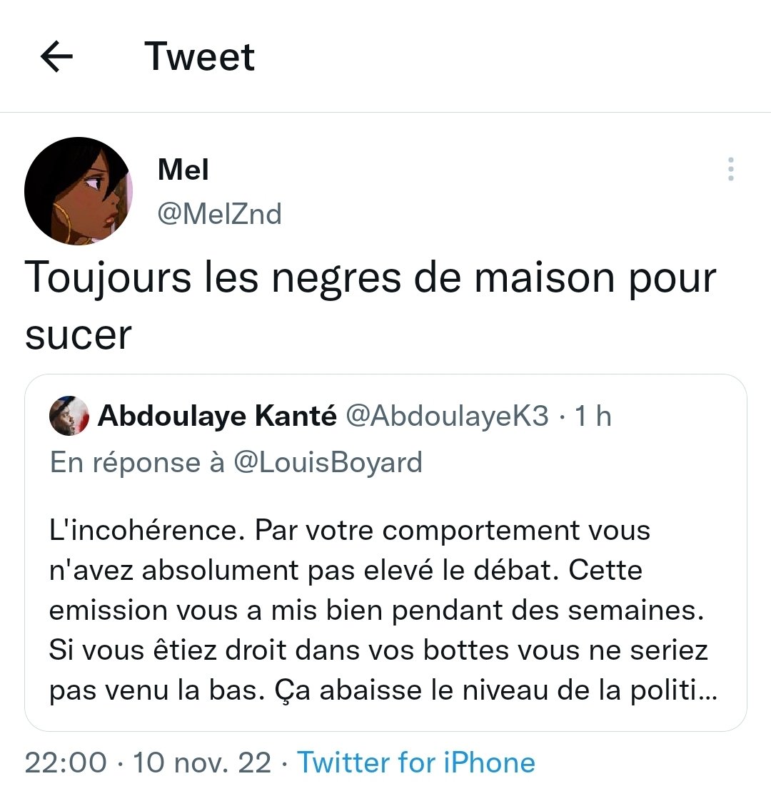 AbdoulayeK3's tweet photo. Faut pas enerver le fameux camp du bien et anti raciste apparemment.🤓🤭 https://t.co/X3VCwEzKVa